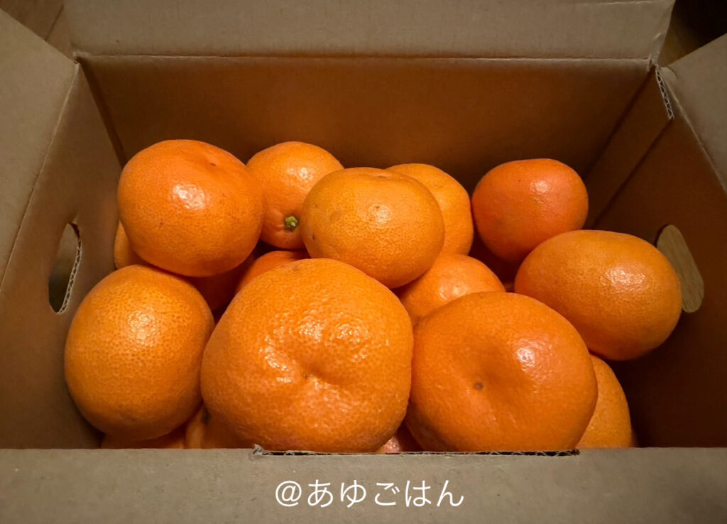 箱いっぱいのみかん